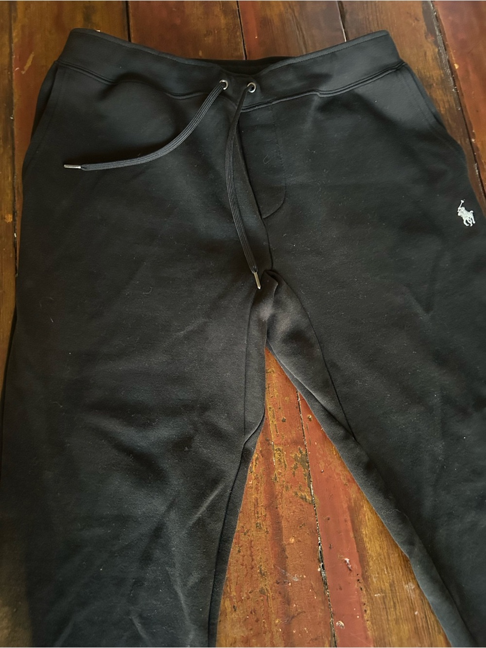 Ralph Lauren Black Sweatpants with Blue & Yellow Label